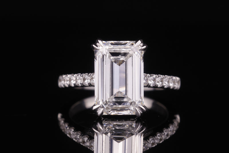 The London Bridge — Emerald cut engagement ring by Diamond Touch Toronto