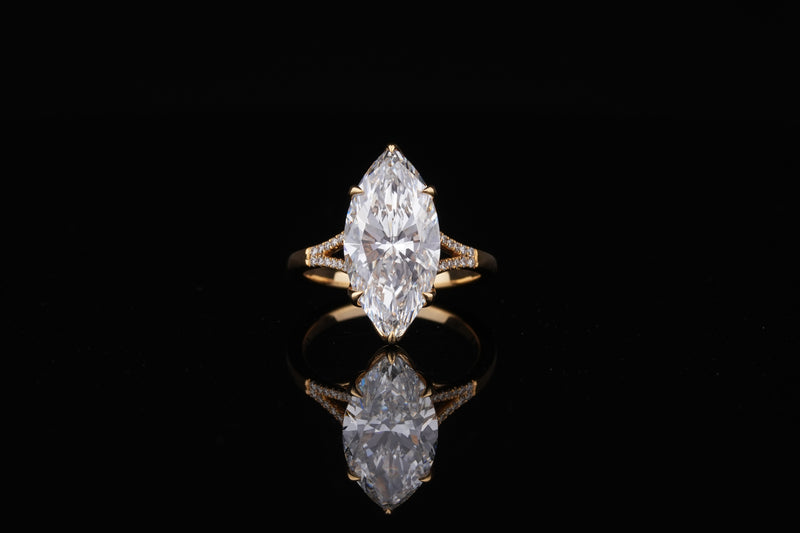 The Paris Lotus — Marquise cut engagement ring by Diamond Touch Toronto
