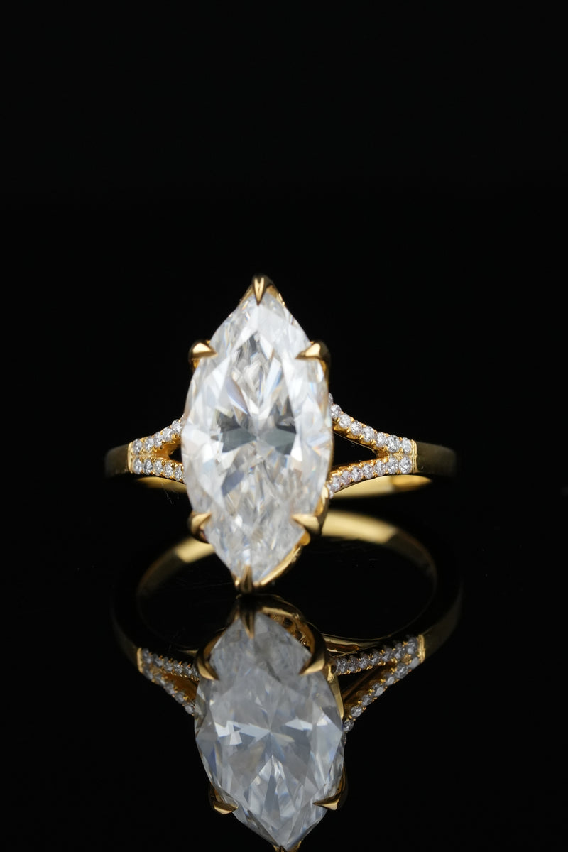 Marquise Split Shank Style Ring — Marquise cut engagement ring by Diamond Touch Toronto